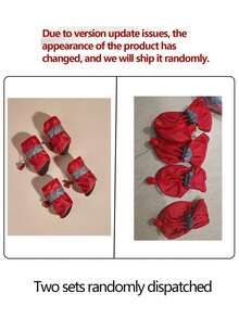 防滑红色宠物鞋，适合小型犬（不防水） - 紅色 - 查看 10