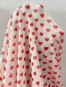 Modelyn Áo thun Maxi dự tiệc dài tay họa tiết trái tim thời trang dành cho nữ, cỡ lớn, viền bèo nhún, lãng mạn, thanh lịch - Nhiều màu - Xem 4