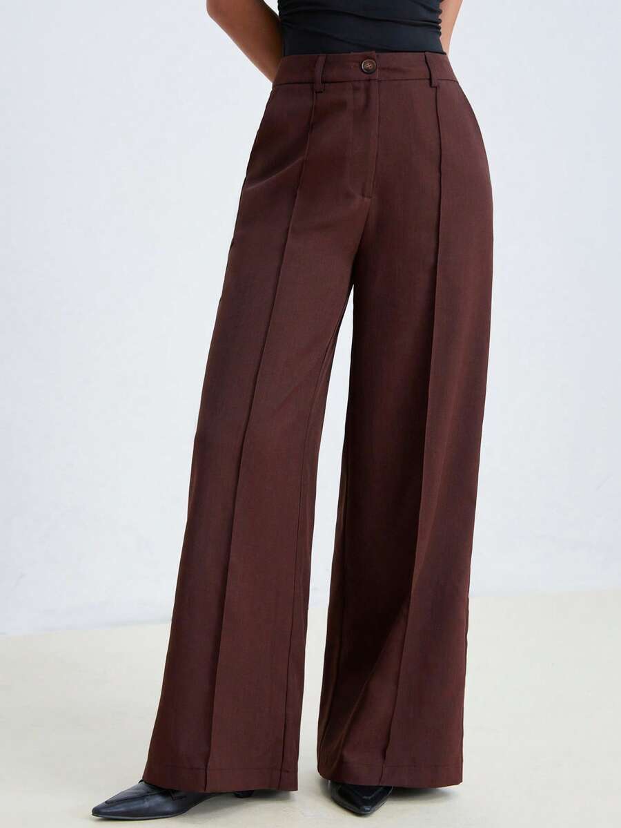 Aveloria Modichic Thời trang công sở thanh lịch, thiết kế đa năng, chất liệu vải hai tông màu mềm mại, dáng suông, giúp tôn dáng cho nữ. - màu nâu - Xem 1