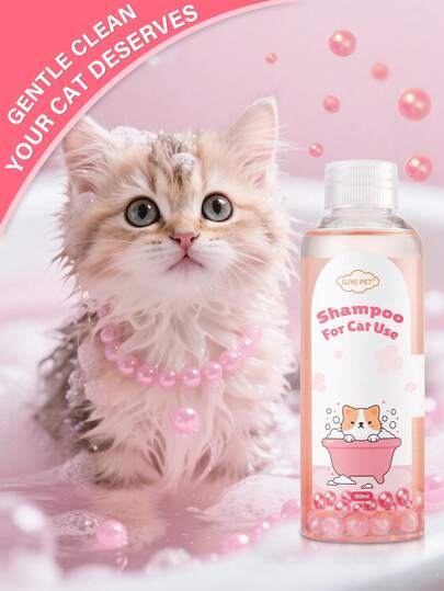 Fragrance Cat Shampoo - Long-Lasting Freshness, PH Balanced & Tearless Formula For Soft Fur & Calming Scent, Delicate Care For Sensitive Skin