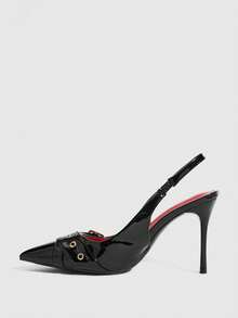 CUCCOO SZL Women Pumps Valentine's Day - Graphite Black - View 5