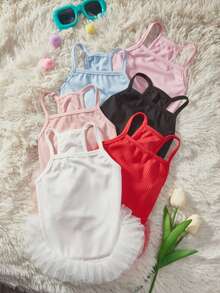 PETSIN 1件宠物春夏芭蕾舞风格甜美可爱蓬蓬裙 - 彩色 - 查看 3