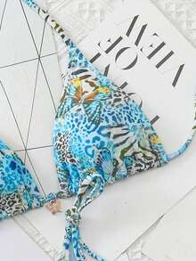 Swim Vcay 2026新款女士泳装上市，适合上学、度假、约会、下午茶、西式、邮轮、海滩、海岛、公路旅行、四季皆宜、音乐节、波西米亚风度假、秋日休闲、西部波西米亚风等场合。优雅女士两件套串珠亮片海星性感派对泳装，女士海滩度假泳装套装，图案比基尼套装，夏季度假比基尼套装，波西米亚风比基尼套装，巴西比基尼套装，花卉泳装绿洲两件套保守比基尼套装。 - 彩色 - 查看 3