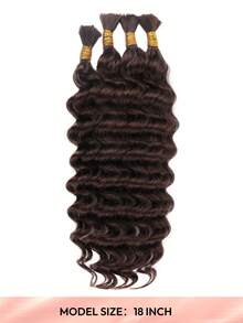 Boho Braids 100%真人发，适合波西米亚风编发，深波浪卷发，4束/包，95克，全头自然黑色散装真人发接发，适用于无结编发，湿波浪无纬预分离编发，女士真人发接发 - S4 - 查看 2
