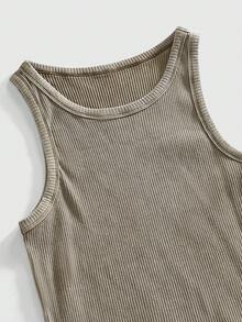 ROMWE MEN Street Life Áo tank top nam mùa hè dáng ôm, chất liệu gân sọc, dây mảnh, tạo dáng tôn vóc dáng. - Hồng - Xem 11