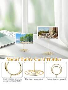 12PCS Table Number Holders, 3 Sizes 5cm/8.5cm/22cm, Table Picture Stands With Non-Slip Base, Suitable For Wedding, Party, Dining Table, Photo Frames, Notes, Birthday Party Or Other Events - Multicolor - View 4