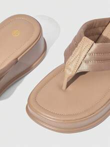 HighSole Online Celebrity Flip-Flops Women Sponge Cake Platform Sandals And Slippers Women Wear New Fashion In Summer. - Khaki - View 4