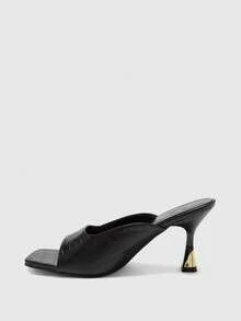 CUCCOO BIZCHIC Women's Black Open Toe High Heel Sandals, Outdoor Thick Sole Non-Slip Casual Beach Slippers, Spring/Summer - Black - View 10