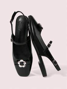 CUCCOO DOLLMOD 女士搭扣设计休闲通勤百搭时尚鞋 - 黑色 - 查看 2