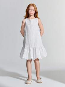 Maija Kids Maija Kids 少女刺绣无袖短款休闲雪纺连衣裙 - 白色 - 查看 3