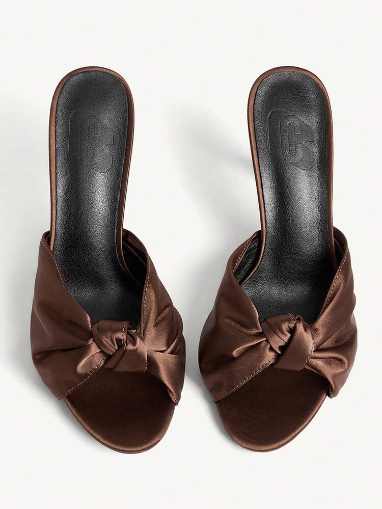 CUCCOO CHICEST Summer New Twist Round Toe Thin Heel Bow High Heels Wedding Shoes Spring Shoes Bride Shoes
