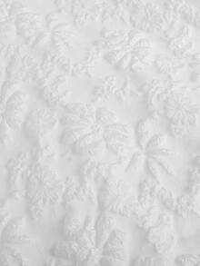 Girlism Teen Girls White Jacquard Halter Bow Elegant Dress - White - View 4