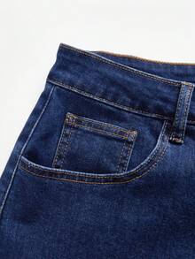 Maija 大码夏季休闲前扣牛仔背心和牛仔短裤两件套 - 中等水洗藍 - 查看 4