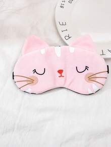 1 件 12*19 厘米卡通猫睡眠遮光眼罩，舒适透气眼罩，适合家庭、办公室、旅行、卧室、学校、午睡、生日礼物 - 彩色 - 查看 9