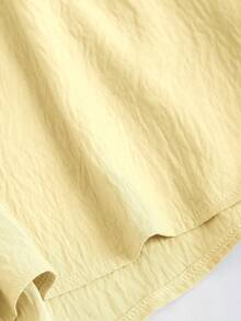 Sweetra Women's Solid Color Tube Top & Shorts 2 Pieces Set, Fitted, Summer - Pale Yellow - View 3