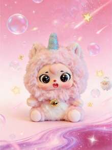 1个可爱卡通乙烯基娃娃钥匙扣包包挂饰背包装饰少女生日礼物青少年女性可爱毛绒玩具配件 - 彩色 - 查看 6