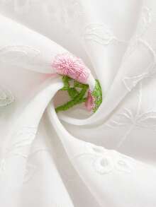 Muvela 2026春夏度假风弹力腰直筒刺绣镂空纹理面料女裙 - 彩色 - 查看 8