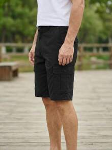 Bermuda Cargo para Hombre | Cómoda, Casual y Funcional - Negro - Ver 2