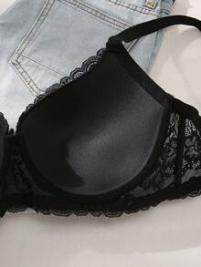 DesireSculpt 1件加大码蕾丝钢圈文胸 - 彩色 - 查看 3
