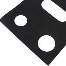 6pcs Black Five-Hole Gas Stove Oil Drain Mat/Gas Stove Cover/Oil-Proof Cleaning Mat - Black - View 4