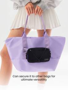 GLOWMODE 0.7升迷你便携防水钥匙扣前袋反光肩带斜挎包腰包，适合秋冬季户外日常活动穿着