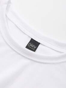 DAZY Women Lace Camisole & Short Sleeve T-Shirt, Casual Look Summer - White - View 12