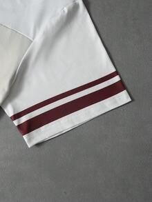 PAVTROSmerican 简约休闲街头风复古波点数字组合字母运动学院风男士T恤，情人节、春夏、送男友礼物、狂欢节、复古、街头服饰、派对、圣帕特里克节、外出 - 彩色 - 查看 5