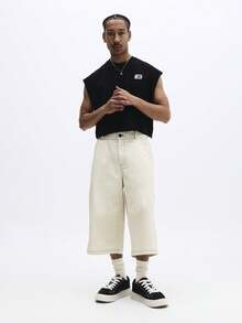 SUMWON Graphic Tank Top Sleeveless Cotton Crew Neck Casual Summer Streetwear Fashion Statement Design Print - Black - View 3