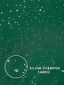 Claim Dot 男士圆领短袖休闲银箔星形T恤 - 墨綠色 - 查看 7