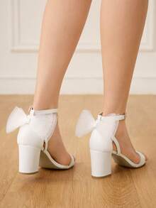 CUCCOO HITCHD 女士搭扣设计时尚日常穿搭高跟凉鞋 - 白色 - 查看 6