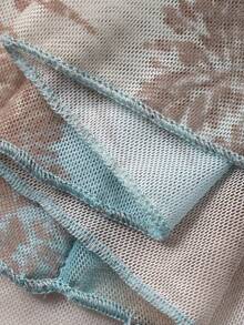 DAZY Women's Elegant Floral One-Shoulder Fishtail Midi Dress, Summer - Green - View 11