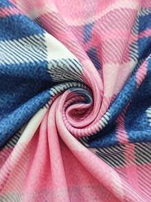 EMERY ROSE Vestido casual de mujer con cuello redondo en patchwork a cuadros, para verano - Multicolor - Ver 3