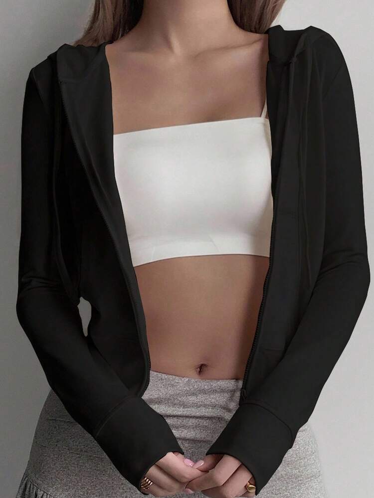 Autumn New Back To School Fitted Hooded Women Sweatshirt Sweatshirt Zip Up Jacket Hoodies