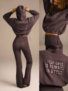 GLOWMODE 日常羊毛柔软保暖凉爽轻盈宽松版型可调节风帽抽绳下摆运动衫连帽衫秋冬日常休闲