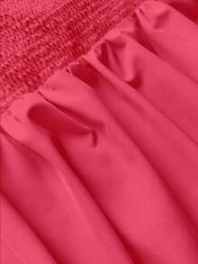 Plus Size Women's Solid Color Halter Neck Casual Tank Top, Suitable For Work And Daily Wear - Hot Pink - View 7