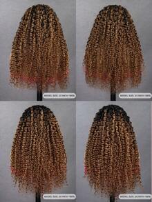 QUICK WEAR 9am Hair Store Wear Go Half Wig Pre-Styled Water Wave Ombre Brown Wig With Black Roots Flexible Fit 3 In 1 Half Wig With Drawstring Natural Hairline Seamless Beginner Friendly Wear And Go Glueless Human Hair Wig Pre-Plucked Hairline 180% Density 16-28 - S1B/4/30A - View 5