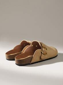 Solecia Sepatu Flat Slip-On Kasual Modis dengan Desain Gesper untuk Wanita - Aprikot - View 8