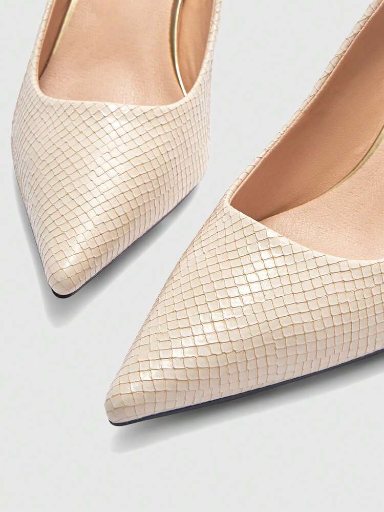 CUCCOO BIZCHIC Women's Pointed Toe Pumps - Solid Deep Brown Color, Retro French Style With Slim Heel Spring Shoes Spring Break Easter Prom Heels Valentine's Day