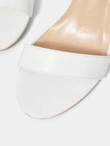 CUCCOO HITCHD 女士搭扣设计时尚日常穿搭高跟凉鞋 - 白色 - 查看 11