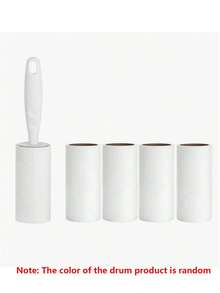 Household Drum Hair Sticking Device Can Tear Clothes, Clean Immersion Brush, Sticky Dust Collector, Sticky Paper Duster Can Tear Special Sticky Cotton Wool Drum, Pet Hair, Clothes, Furniture Cotton Wool Drum (Drum Color Random) - White - View 3