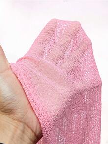 Amplova Women's Pink Faux Fur Knit Cover-Up, Versatile Shoulder Design, Suitable For Swimsuit Cover-Up, Daily Wear, Beach, Music Festival, Sexy & - Pink - View 13