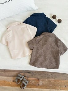 SHEIN Bộ 3 áo sơ mi ngắn tay mùa hè dễ thương kiểu học sinh cho bé trai, nhiều màu sắc, phù hợp cho tiệc sinh nhật, tiệc tưng bừng, tiệc tối, biểu diễn, đám cưới, tiệc mừng em bé và lễ kỷ niệm sinh nhật lần thứ nhất. - Nhiều màu - Xem 2