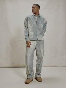 Musero Áo sơ mi dáng rộng, cổ bẻ, cài cúc toàn thân, in họa tiết, hai túi vá, chất liệu denim, kiểu dáng áo khoác ngoài, vai rớt, phối đồ đơn giản nhưng tinh tế cho mùa xuân và hè. - Nhiều màu - Xem 3