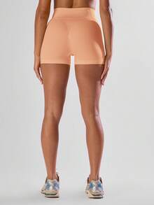 Musera Sport 高腰迷你短裤，舒适透气，适合运动健身、跑步、俱乐部活动、板式网球、网球、匹克球等运动。 - 珊瑚橙 - 查看 4