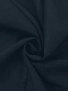 Vionelle 加大码纯黑色不对称下摆开衩半身裙，时尚百搭，适合日常通勤和办公穿着。 - 藏蓝色 - 查看 7
