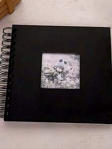 1pc/3pcs, Scrapbook Photo Album With Black Inner Cowhide Paper Pages, 7x7 Inches, 20 Pages, DIY Notebook, Wedding Anniversary Memory, Travel, Guest, Christmas, Gift Giving, Message Book, Birthday, Valentine's Day Gift - Multicolor - View 6