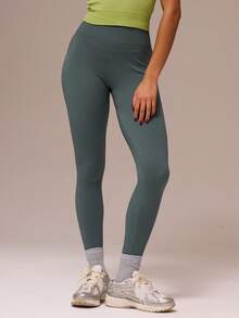 Musera Sport Quần legging thể thao không đường may, cạp cao, ôm sát, thích hợp cho tập gym, tập luyện thường ngày, Sonder - màu xanh lá - Xem 1