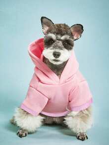 PETSIN 1 Áo hoodie đơn giản màu hồng cho thú cưng mặc hàng ngày - Mềm mại và ấm áp cho mùa thu, đông và đầu xuân; Hoàn hảo cho việc đi dạo hàng ngày, hoạt động ngoài trời, thư giãn trong nhà, du lịch, tụ họp ngày lễ, tiệc tùng và chụp ảnh dễ thương; Mang lại sự ấm áp, thoải mái và phong cách ngọt ngào cho thú cưng của bạn - Nhiều màu - Xem 5
