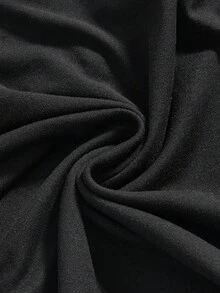 ROMWE Goth 复古性感深V领金属串珠细肩带紧身吊带背心 - 黑色 - 查看 11