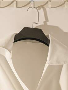 Franclia 经典通勤及日常休闲V领系腰灯笼袖衬衫，春夏款 - 白色 - 查看 5